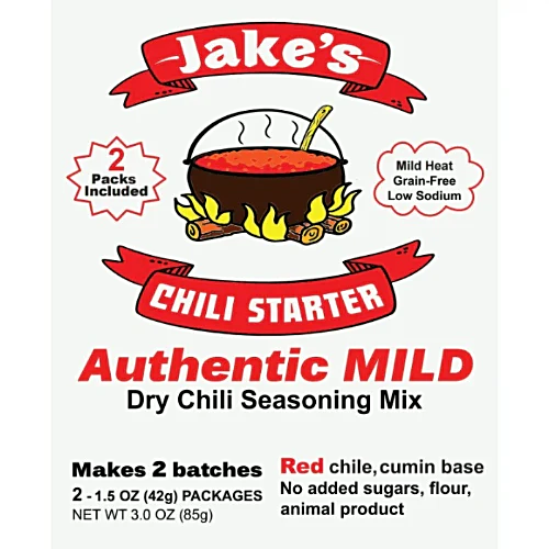 Authentic MILD, Dry Chili Seasoning Mix, 1.5 oz Packet (2 Count, 1 pc) (out of stock) Jake's Chili Starter