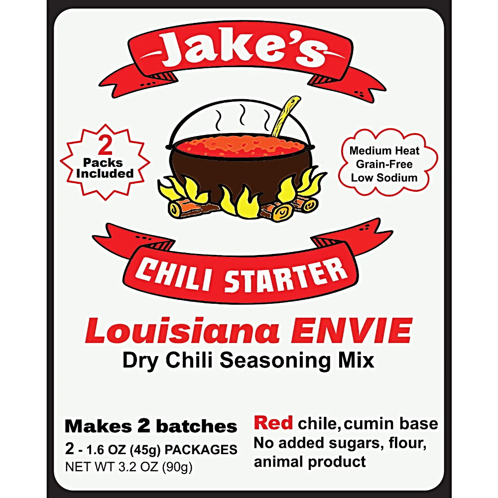 Louisiana ENVIE, Dry Chili Seasoning Mix, 1.6 oz Packet (2 Count, 1 pc) (out of stock) Jake's Chili Starter